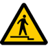Caution, uneven access / down