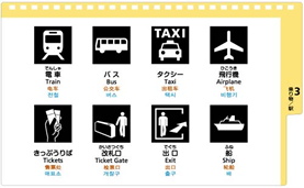 コミュニケーション支援ボード乗り物駅