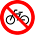 No bicycles